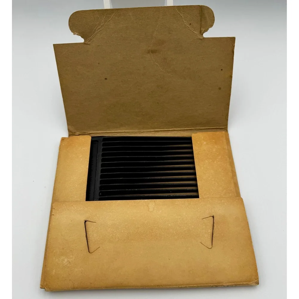 Vtg 1950s Tonsorial Flattop Comb in Original Graphic Box Mid-Century Barber Prop